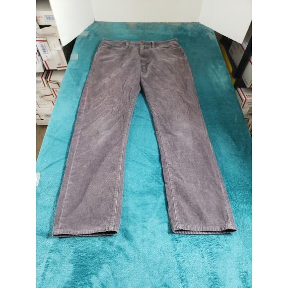 J Crew Jeans Size 31x30 Mens Gray Corduroy Pants Stretch Sutton Straight - Picture 1 of 12